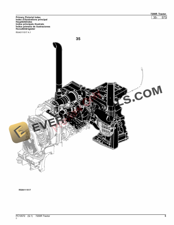 John Deere 7200R TRACTOR Parts Catalog PC10572 03SEP23 5