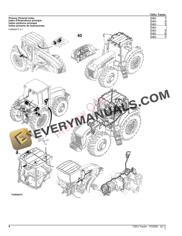 John Deere 7225J Tractor Parts Catalog PC8506 23NOV23 5 John Deere 7225J Tractor Parts Catalog PC8506 23NOV23-4