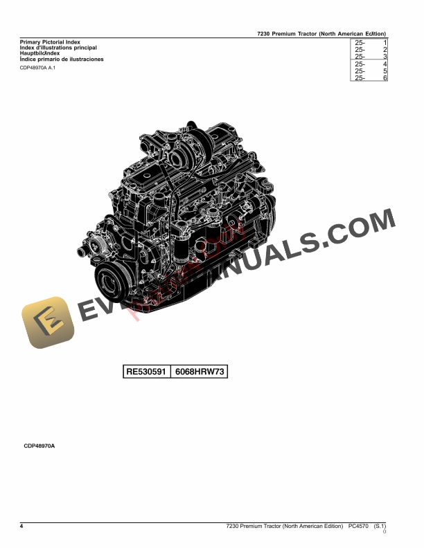 John Deere 7230 Premium Tractor Parts Catalog PC4570 06OCT23-4