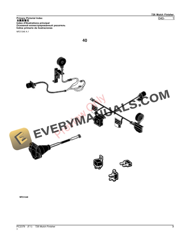 John Deere 726 Mulch Finisher Parts Catalog PC2379 29JUL22-3
