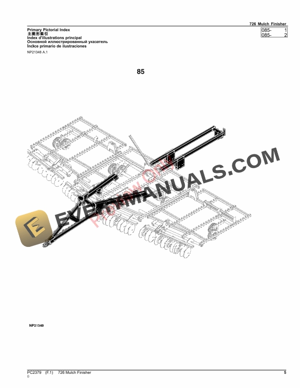 John Deere 726 Mulch Finisher Parts Catalog PC2379 29JUL22-5