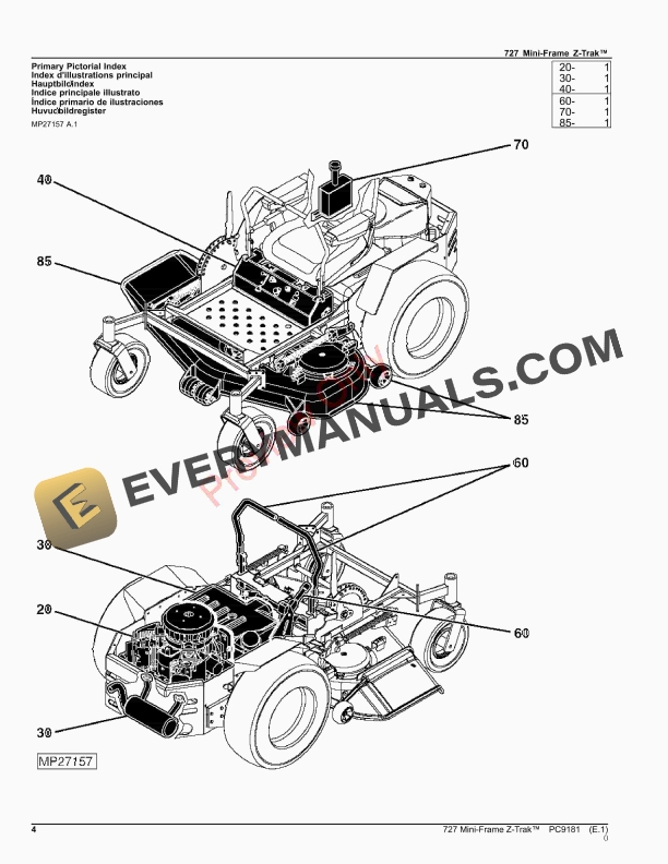 John Deere 727 Mini-Frame Z-Trak Parts Catalog PC9181 06JUN23-4