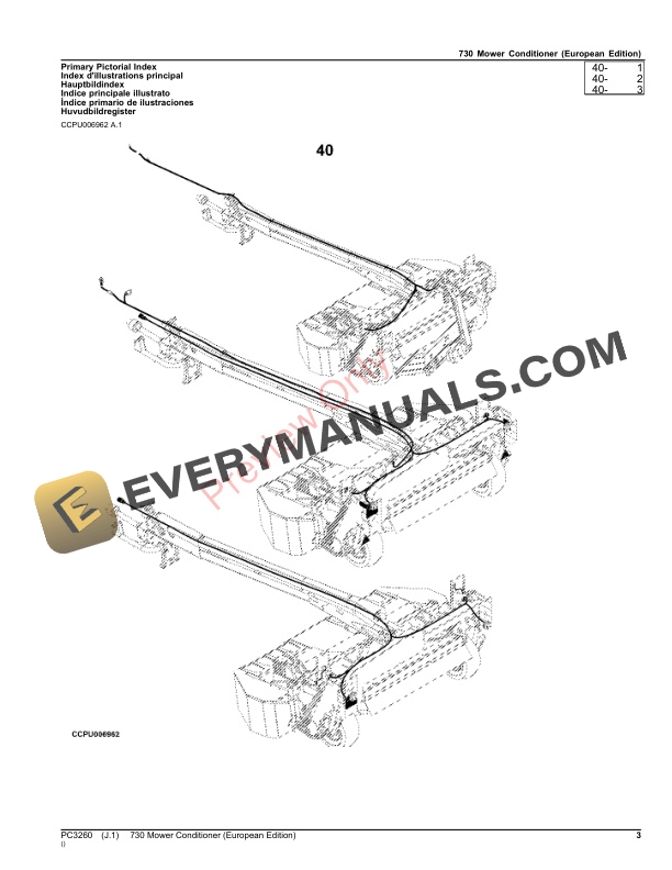 John Deere 730 Mower Conditioner Parts Catalog PC3260 08AUG23-3