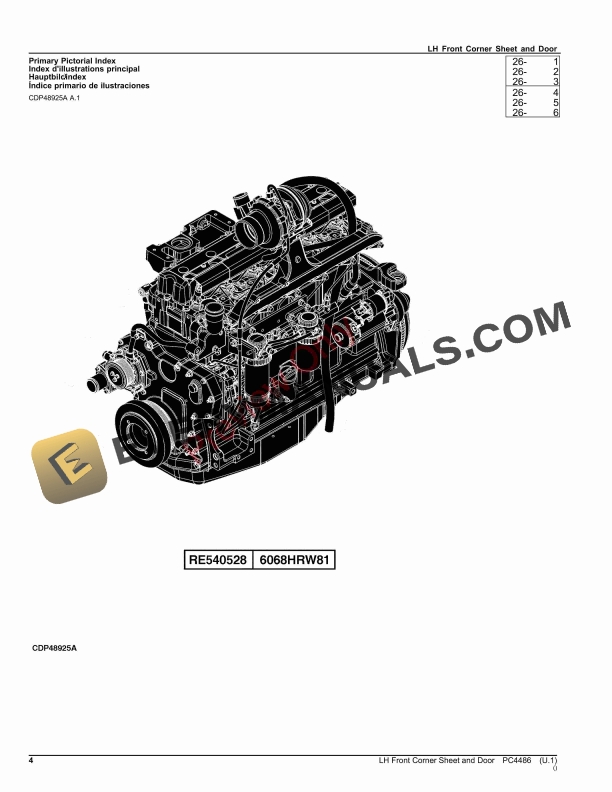 John Deere 7330 Tractor Parts Catalog PC4486 06OCT23-4