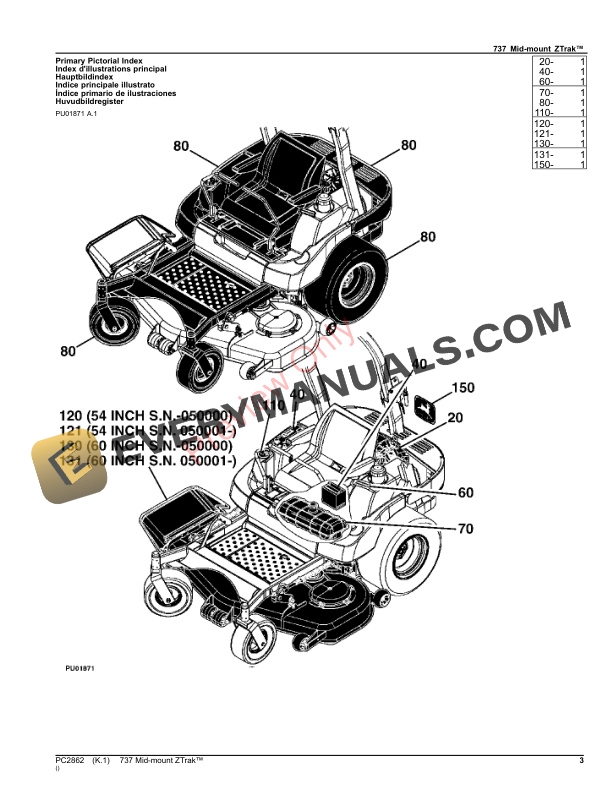 John Deere 737 Mid-Mount ZTrak Parts Catalog PC2862 24OCT23-3