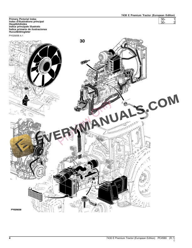 John Deere 7430 E Premium Tractor Parts Catalog PC4580 19OCT23-4