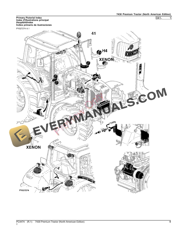 John Deere 7430 Premium Tractor Parts Catalog PC4474 03OCT23-5