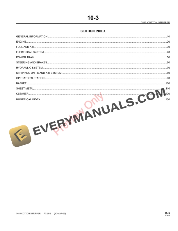 John Deere 7445 Cotton Stripper Parts Catalog PC2113 14JUN11-5