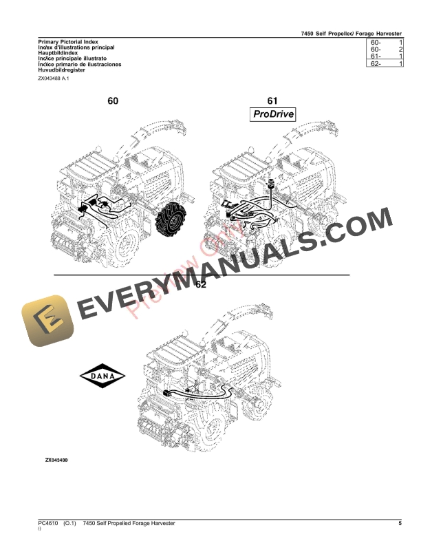 John Deere 7450 Self Propelled Forage Harvester Parts Catalog PC4610 28OCT23-5