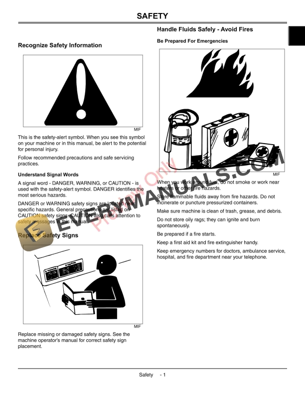 John Deere 7500 7500E 7700 8500 8500E 8700 8800 Lightweight Fariway Mower Technical Manual TM107919 01MAY09 5