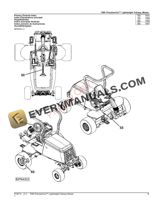 John Deere 7500 PrecisionCut Lightweight Fairway Mower Parts Catalog PC9714 15OCT23-5