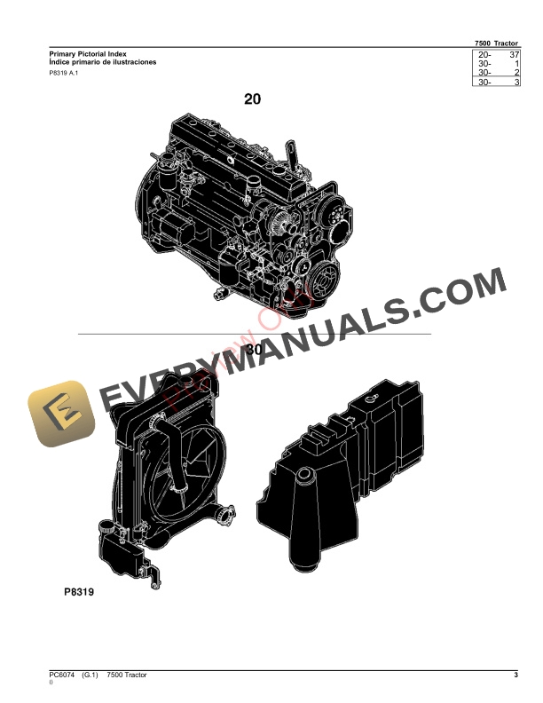 John Deere 7500 Tractor Parts Catalog PC6074 02NOV23 4 John Deere 7500 Tractor Parts Catalog PC6074 02NOV23-3