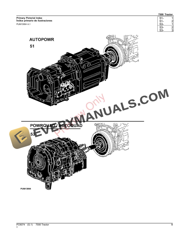 John Deere 7500 Tractor Parts Catalog PC6074 02NOV23 6 John Deere 7500 Tractor Parts Catalog PC6074 02NOV23-5