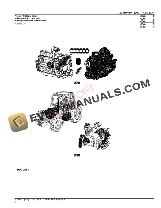 John Deere 7500 Tractor Parts Catalog PC9560 08SEP23 4 John Deere 7500 Tractor Parts Catalog PC9560 08SEP23-3