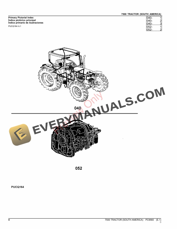 John Deere 7500 Tractor Parts Catalog PC9560 08SEP23 5 John Deere 7500 Tractor Parts Catalog PC9560 08SEP23-4