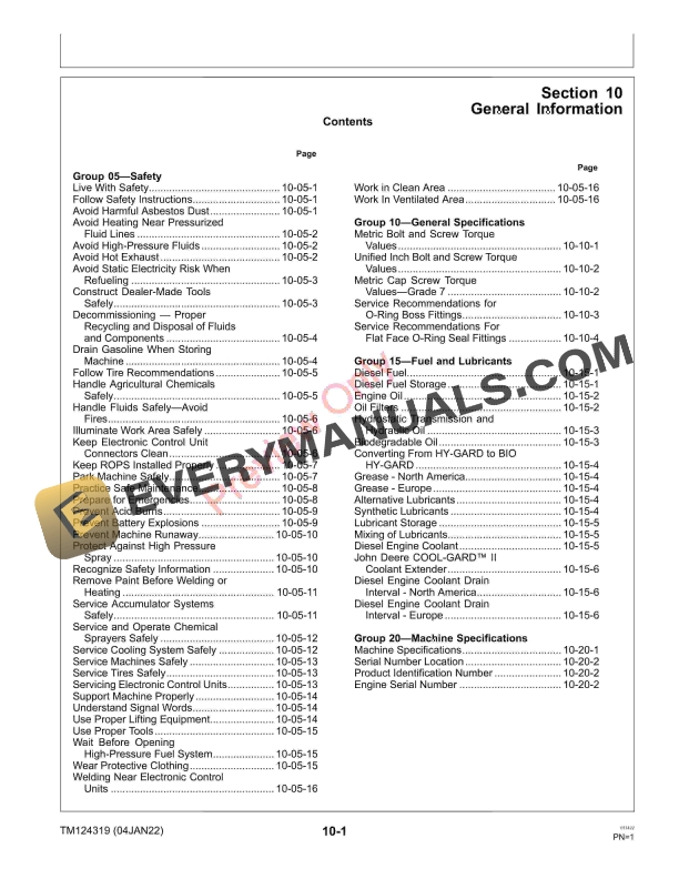 John Deere 7500A 7700A 8700A and 8900A PrecisionCutFairway Mowers 8800A TerrainCutRough Mower 010001 Technical Manual TM124319 04JAN22 5