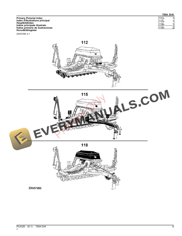 John Deere 750A Drill Parts Catalog PC4320 12OCT23-3