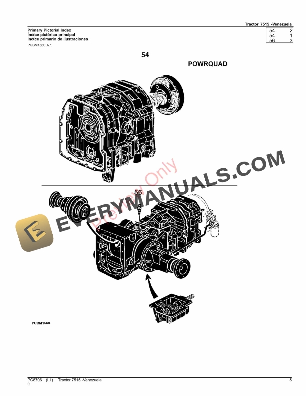 John Deere 7515 Venezuela Tractor Parts Catalog PC8706 26NOV23-5