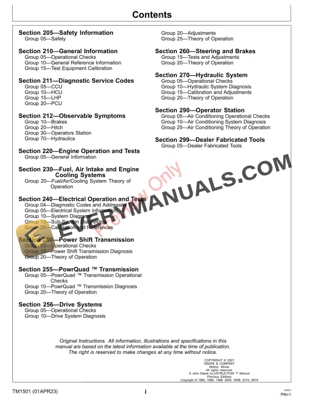 John Deere 7600, 7700 and 7800 Tractors (000000-999999) Technical Manual TM1501 01APR23 7 John Deere 7600 7700 and 7800 Tractors 000000 999999 Technical Manual TM1501 01APR23 5
