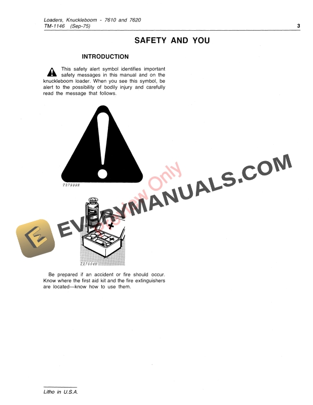 John Deere 7610 7620 Knuckleboom Loader Technical Manual TM1146 01SEP75 5