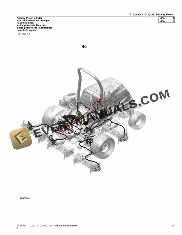John Deere 7700A E-Cut Hybrid Fairway Mower Parts Catalog PC16543 06OCT23-5