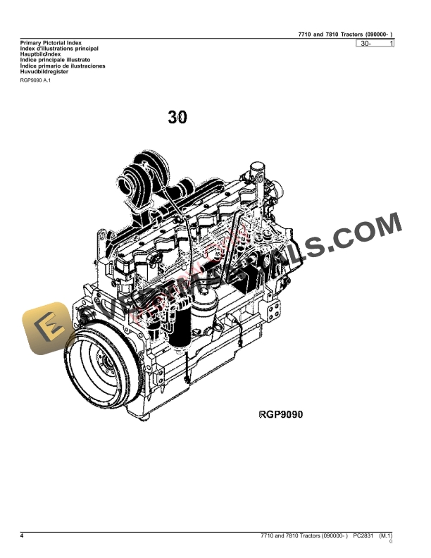 John Deere 7710, 7810 Tractors Parts Catalog PC2831 24AUG23-4