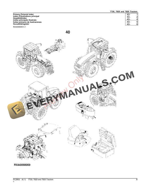John Deere 7720, 7820 AND 7920 TRACTORS Parts Catalog PC2853 03OCT23-5