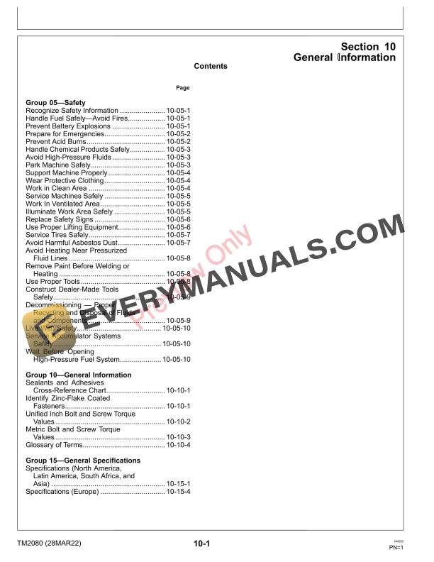 John Deere 7720 7820 and 7920 Tractors Technical Manual TM2080 28MAR22 5