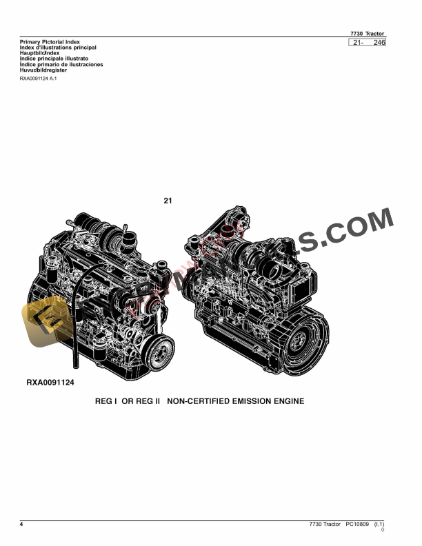 John Deere 7730 Tractor Parts Catalog PC10809 10SEP23 4
