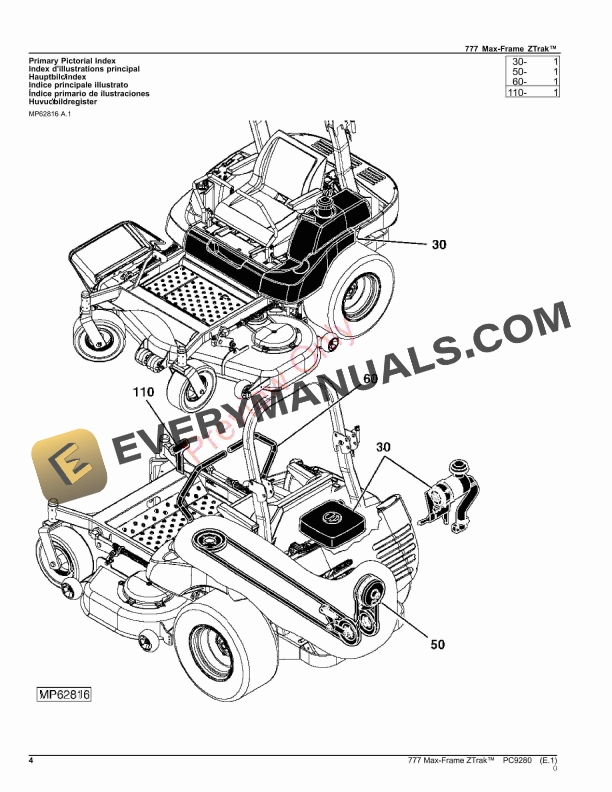 John Deere 777 Max-Frame ZTrak Parts Catalog PC9280 21NOV23-4