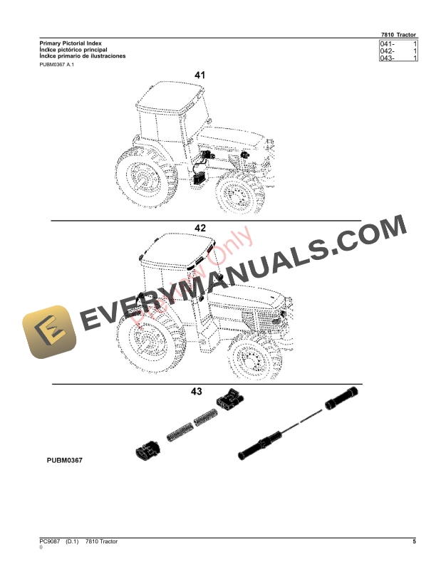 John Deere 7810 Tractor Parts Catalog PC9087 26SEP22-5