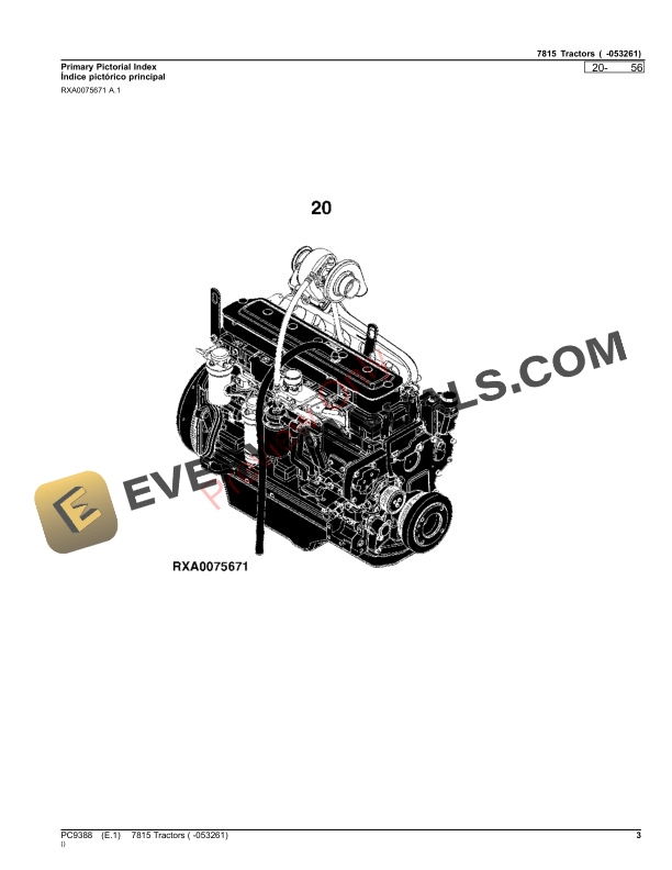 John Deere 7815 TRACTOR Parts Catalog PC9388 19OCT23 4 John Deere 7815 TRACTOR Parts Catalog PC9388 19OCT23-3