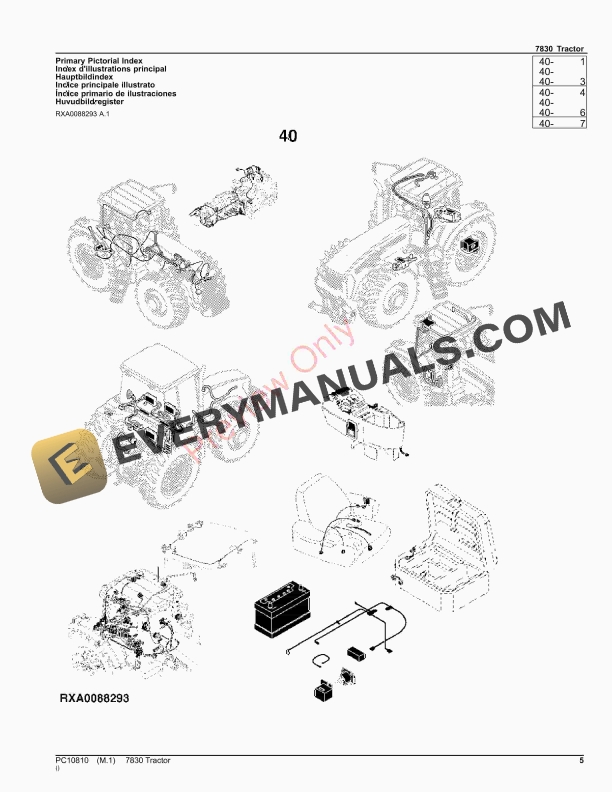 John Deere 7830 Tractor Parts Catalog PC10810 26NOV23 5
