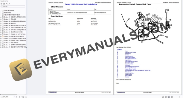 John Deere 792D LC Excavator Repair Technical Manual TM1596 PDF 5 John Deere 792D LC Excavator Repair Technical Manual TM1596 PDF - Image 3