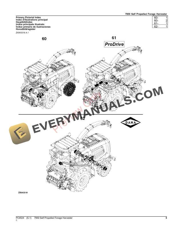 John Deere 7950 Self Propelled Forage Harvester Parts Catalog PC4524 31AUG22-5