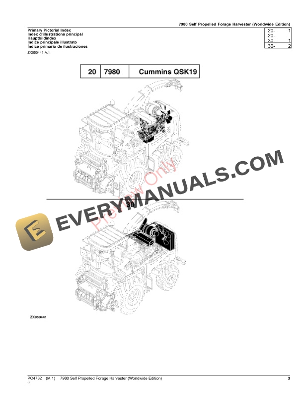 John Deere 7980 Self Propelled Forage Harvester Parts Catalog PC4732 31AUG22-3