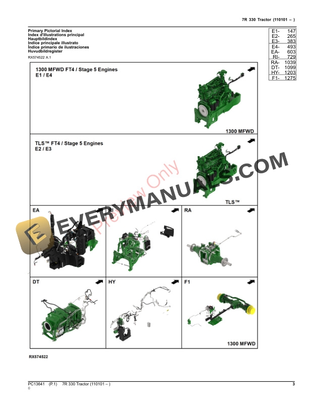 John Deere 7R 330 Tractor Parts Catalog PC13641 16NOV23 4 John Deere 7R 330 Tractor Parts Catalog PC13641 16NOV23-3
