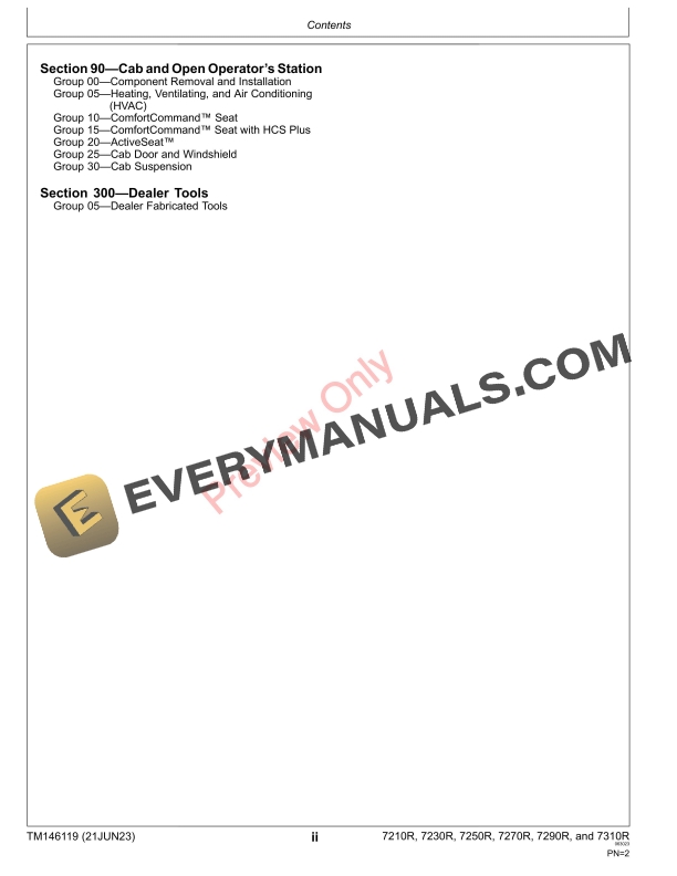 John Deere 7R Tractors 094000 110100 Technical Manual TM146119 21JUN23 4