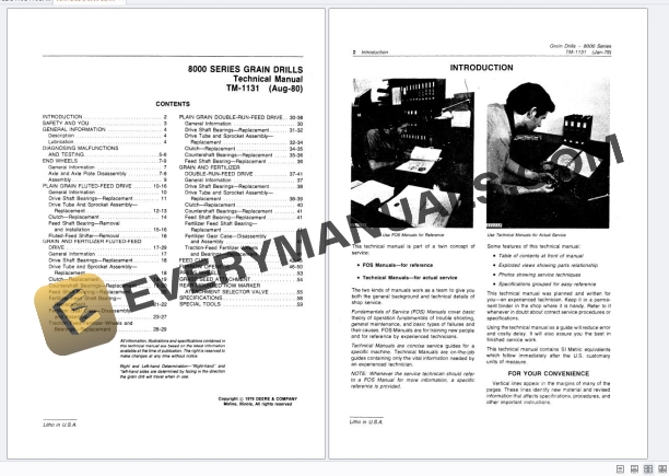 John Deere 8000 Series Grain Drills Technical Manual TM1131 01AUG80 PDF 4 John Deere 8000 Series Grain Drills Technical Manual TM1131 01AUG80 PDF - Image 2