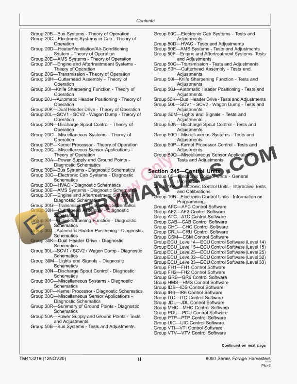 John Deere 8100 8200 8300 8400 8500 8600 and 9600 Self Technical Manual TM413219 12NOV20 4
