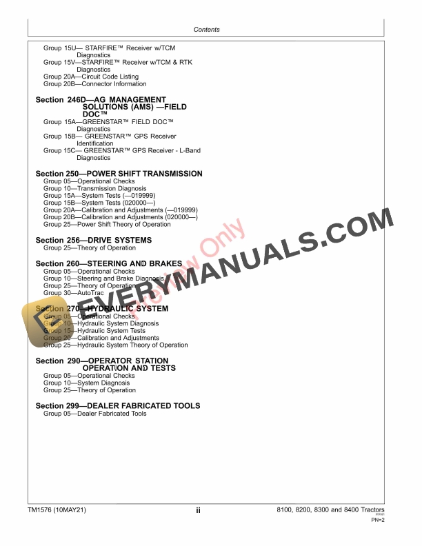 John Deere 8100 8200 8300 and 8400 Tractors Technical Manual TM1576 10MAY21 4