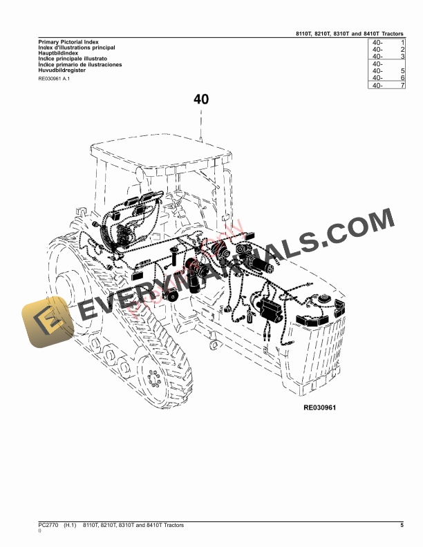 John Deere 8110T, 8210T, 8310T AND 8410T TRACTORS Parts Catalog PC2770 21SEP23-5