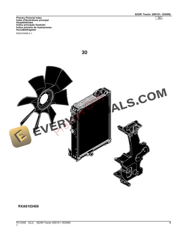 John Deere 8225R TRACTOR Parts Catalog PC10300 05NOV23 5