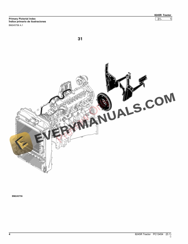 John Deere 8245R Tractor Parts Catalog PC13454 03OCT23-4