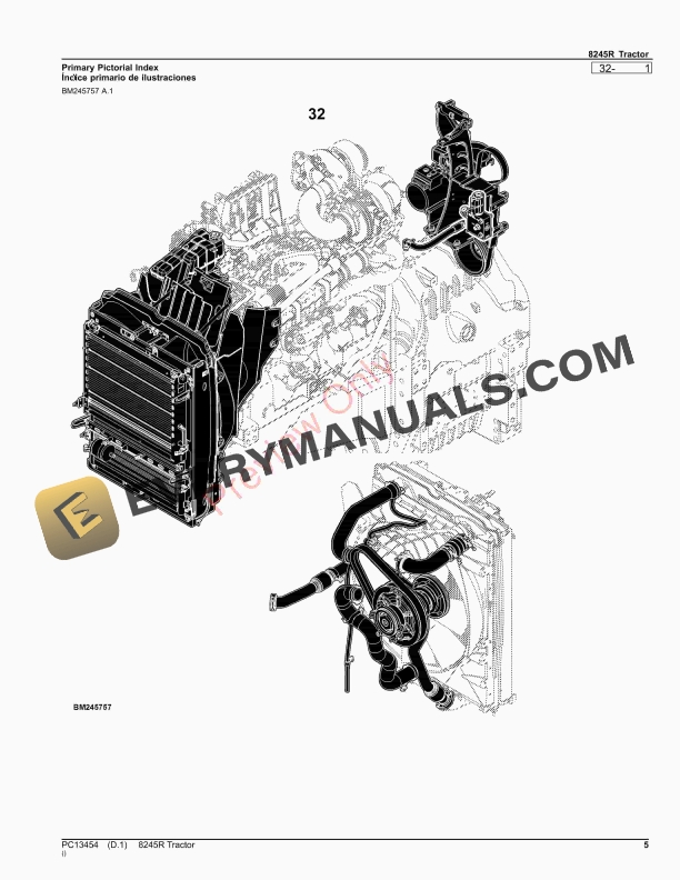 John Deere 8245R Tractor Parts Catalog PC13454 03OCT23-5