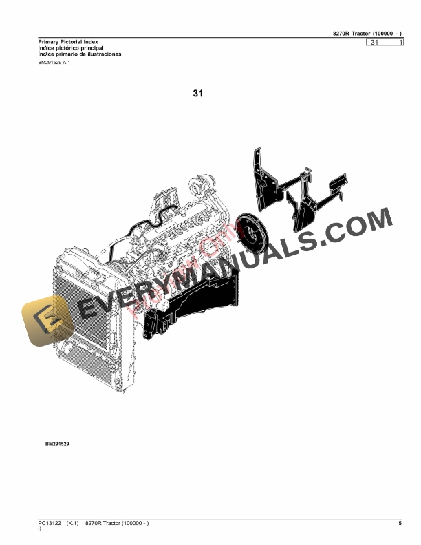 John Deere 8270R Tractor Parts Catalog PC13122 07NOV23-5