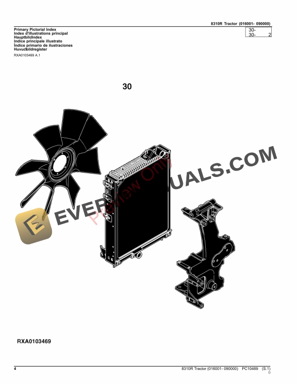 John Deere 8310R TRACTOR Parts Catalog PC10489 22OCT23 4