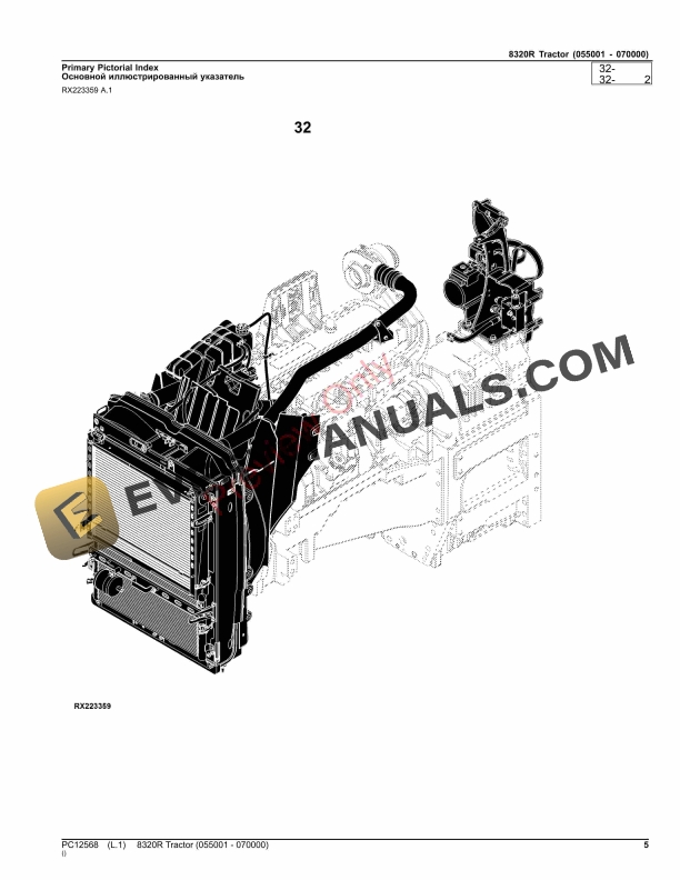 John Deere 8320R TRACTOR Parts Catalog PC12568 30APR23-5