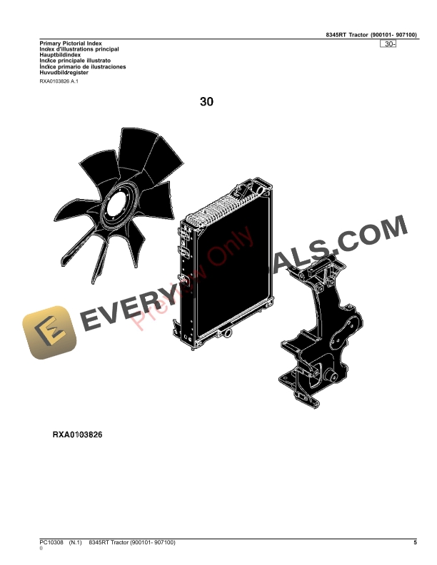 John Deere 8345RT TRACTOR Parts Catalog PC10308 20AUG23 5