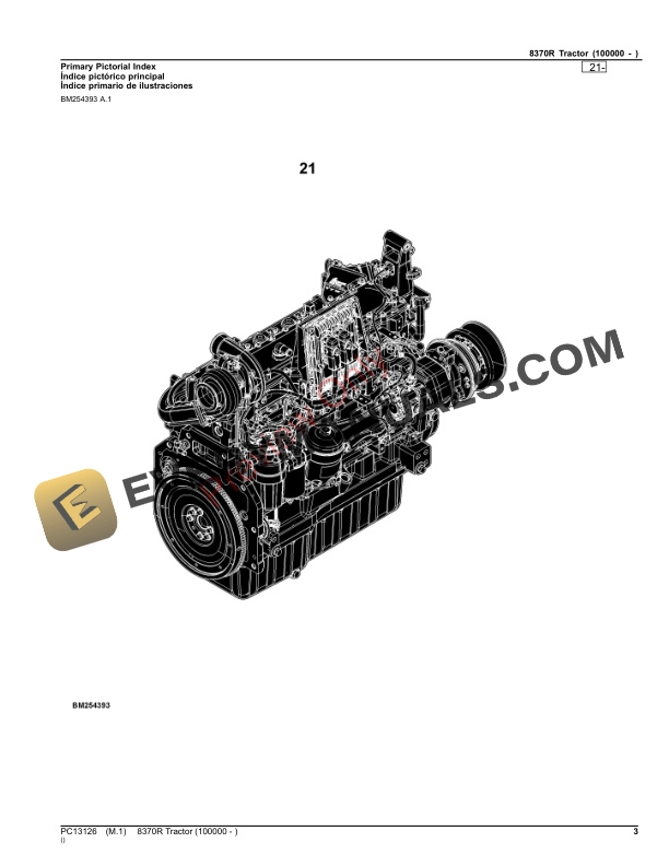 John Deere 8370R Tractor Parts Catalog PC13126 21NOV23-3